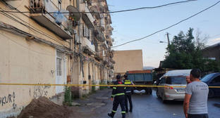 На месте трагедии в Марнеули. Фото https://marneulifm.ge/ka/siakhleebi/article/61096-marneulshi-aivnis-chamongrevis-shedegad-gardaicvala-erthi-adamiani-da-dashavda-sami