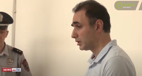 Аветик Чалабян в суде 9 июля 2022 года. Стопкадр из видео https://www.youtube.com/watch?v=aCAHWr1w_4o