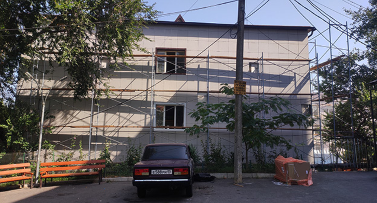 Ремонт школы в Дагестане. Фото Расула Магомедова для "Кавказского узла"