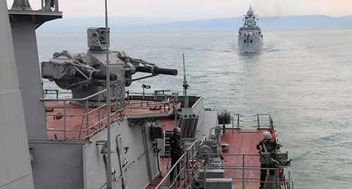 Корабли Каспийской флотилии. Фото пресс-службы Минобороны России