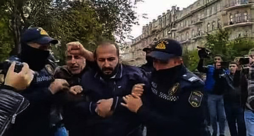 Рамид Нагиев во время задержания. Фото: https://www.facebook.com/photo/?fbid=663414831815410&set=a.473092537514308