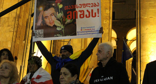 Акция сторонников Саакашвили в годовщину "революции роз". Тбилиси, 23 ноября 2022 г. Фото Инны Кукуджановой для "Кавказского узла"