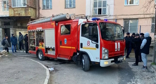 Пожарная машина в Махачкале, фото: пресс-служба ГУ МЧС по Дагестану.