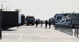 Очередь машин к Керченской переправе. Фото: пресс-служба администрации Краснодарского края
