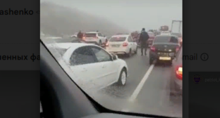 Обстановка на дороге в Кабардино-Балкарии. Скриншот видео www.intagram/com/p/C0T-ZZjOz8