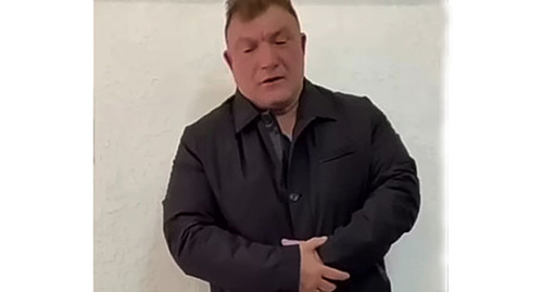 Житель села Верхний Наур Мовлади Мутаев во время аудиосообщения. Скриншот видео https://www.youtube.com/watch&v=tT4H74id6vw
