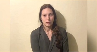 Кадр видео с извинениями Светланы Матухновой https://t.me/operdrain/30679