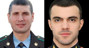 Рафидин Агамирзоев и Омар Ильясов. Фото из Telegram-канала администрации Докузпаринского района, https://t.me/dokuz_para/9010, https://t.me/dokuz_para/9015.
