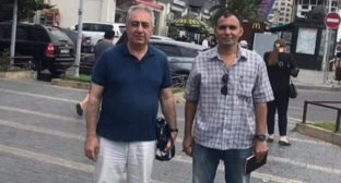 Аллахверди Бабаев (справа) и Губад Ибадоглу. Скриншот фото со страницы Гусейна Мелика в Facebook (деятельность компании Meta, которая владеет Facebook, запрещена в России) от 16.09.23.