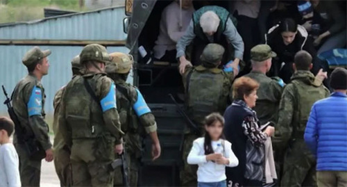 Эвакуация населения Нагорного Карабаха. Фото: "Грозный Информ" https://www.grozny-inform.ru/