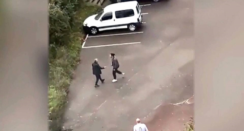 Нападение в Аррасе, стоп-кадр видео камер наружного наблюдения, 1tv.ru