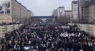 Власти Чечни отчитались о 150 тысячах участников акции за Путина