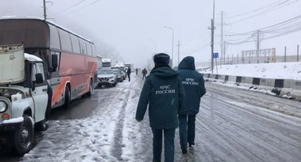 Военно-Грузинская дорога. Фото: пресс-служба ГУ МЧС по Северной Осетии