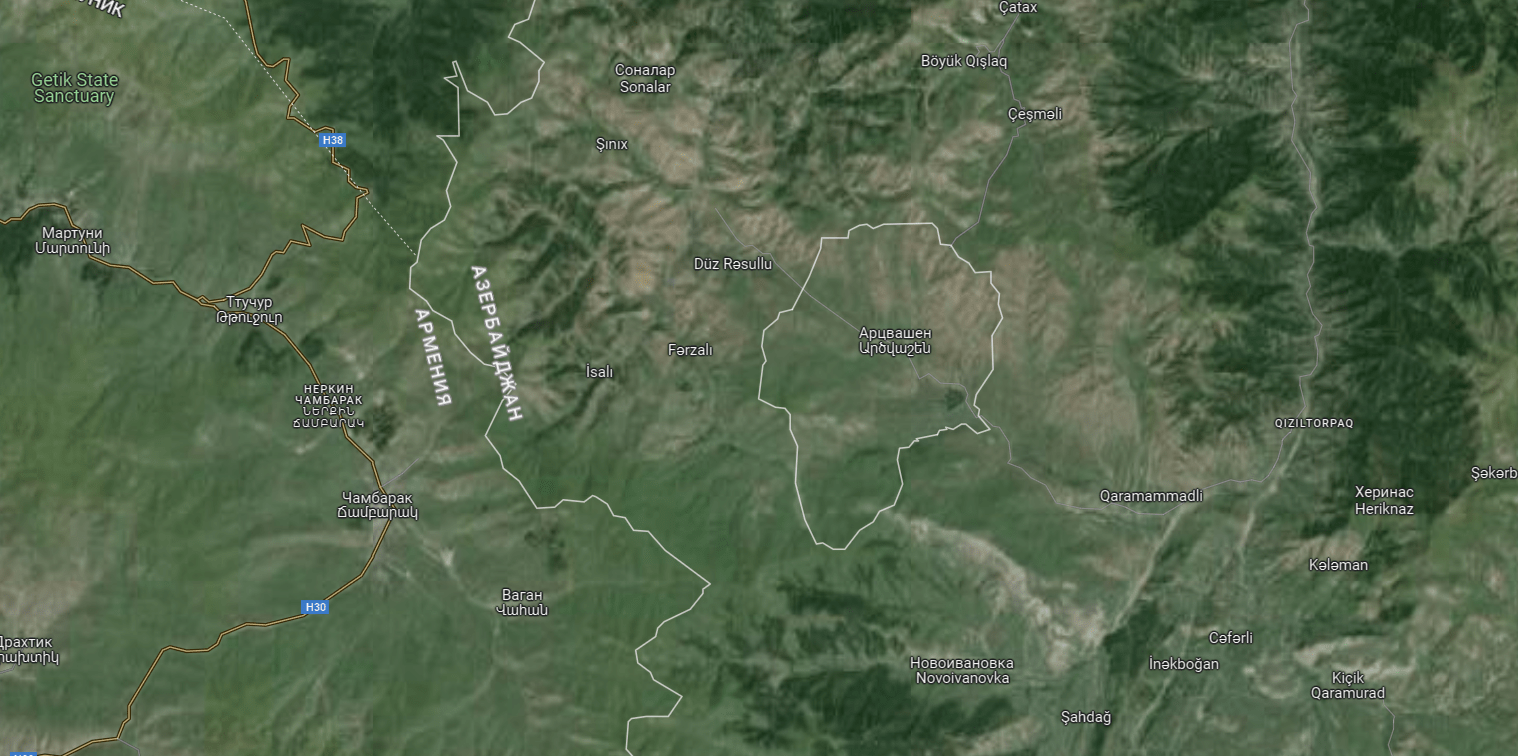 Арцвашен. Скриншот https://www.google.com/maps Арцвашен. Скриншот https://www.google.com/maps