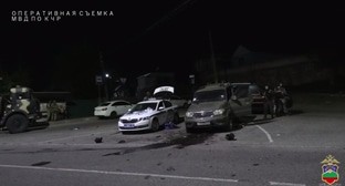Обнародовано видео с места нападения на силовиков в Карачаево-Черкесии