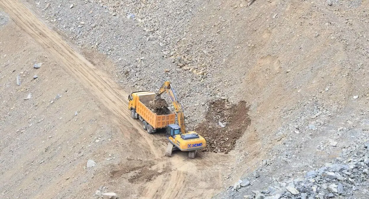 Строительство объездной дороги. 20 мая 2024 года. Фото: пресс-служба MoD Республики Армения