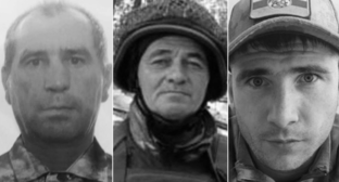 Евгений Синянский, Омар Гикаев и Артур Губаев (слева направо). Коллаж "Кавказского узла". Фото из Telegram-канала администрации Ардонского района: https://t.me/ardon_official/1438, https://t.me/ardon_official/2217, https://t.me/ardon_official/2477