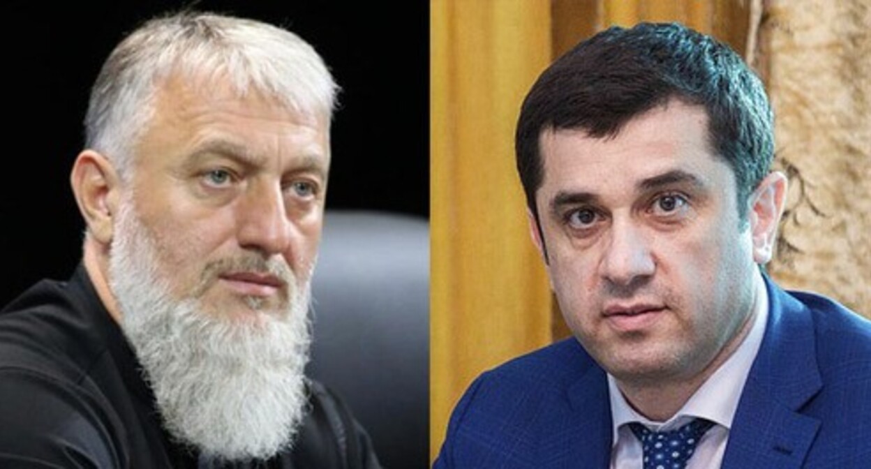 Адам Делимханов (слева) и Бакхан Барахоев. Коллаж "Кавказского узла". Фото: Targimingush https://ru.wikipedia.org Грозный Информ
