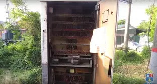 Поджег релейного шкафа. Фото: УТ МВД по СКФО