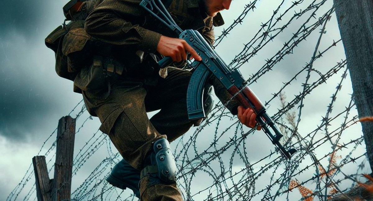 Военный сбегает из части. Иллюстрация создана с помощью программы Copilot Военный сбегает из части. Иллюстрация создана с помощью программы Copilot