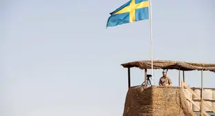 Флаг Швеции. Фото: Новости Грузии https://www.newsgeorgia.ge/shvecija-oficialno-stala-chlenom-nato/