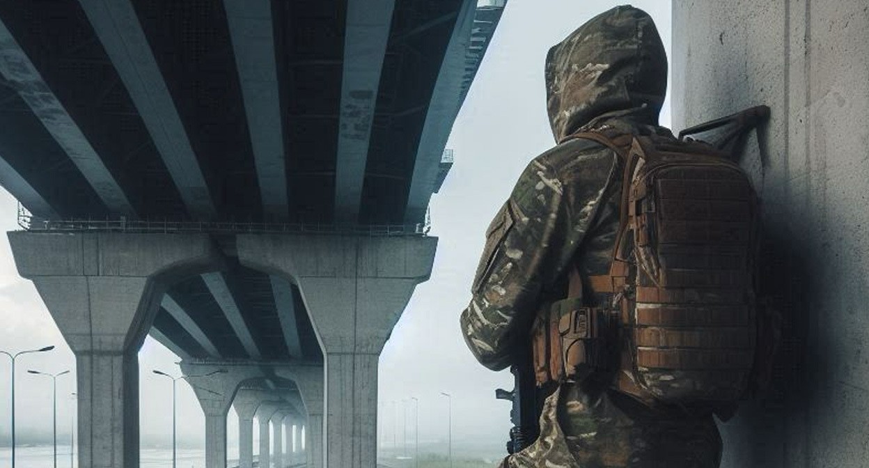 Военный на СВО. Иллюстрация создана «Кавказским узлом» с помощью ИИ в программе Copilot