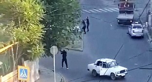 Перестрелка в Махачкале. 5 мая 2025 г. Скриншот видео https://vesti.az/