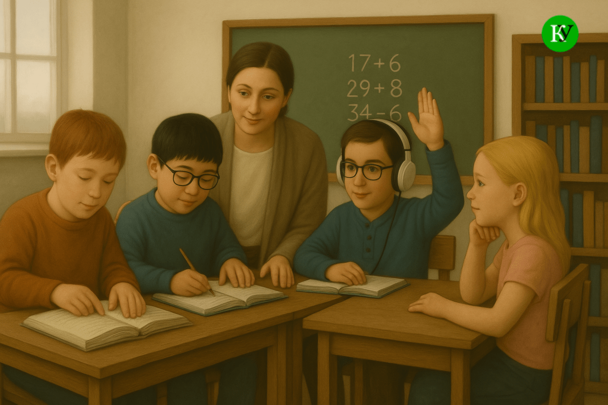 Инклюзивный класс. Иллюстрация создана "Кавказским узлом" с помощью ИИ в программе Copilot