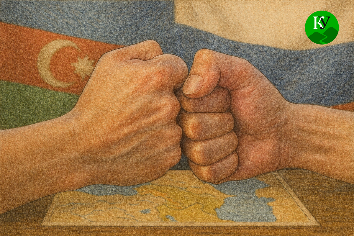 Конфликт Азербайджана и России. Иллюстрация создана "Кавказским узлом" с помощью ИИ в программе ChatGPT.