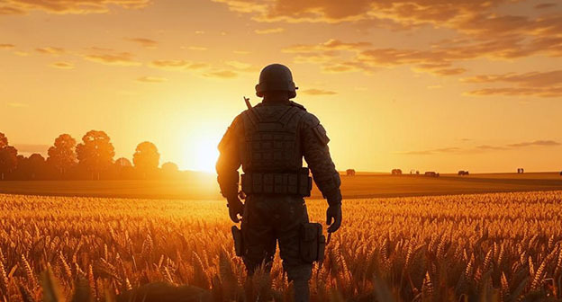 Военный. Иллюстрация "Кавказского узла", созданная при помощи программы Copilot