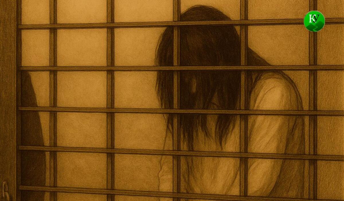 Женщина за решеткой. Иллюстрация "Кавказского узла", созданная с помощью программы Copilot