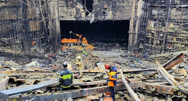 Теракт в Крокусе. Март 2024 г. Фото: пресс-центр МЧС России по Московской области