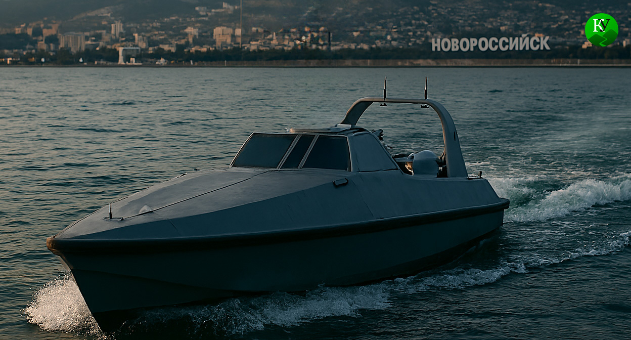 Безэкипажный катер. Иллюстрация создана "Кавказским узлом" с помощью ИИ в программе Copilot