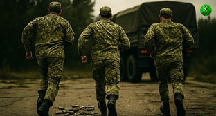 Военные на СВО. Иллюстрация создана «Кавказским узлом» с помощью ИИ в программе Copilot