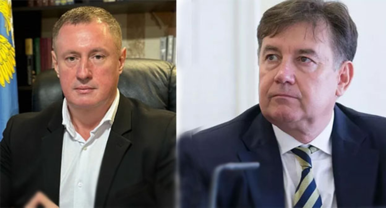 Андрей Марченко (слева) и Виктор Момотов. Коллаж "Кавказского узла". Фото: Фото: @marton1881, Пресс-служба Совета Федерации России