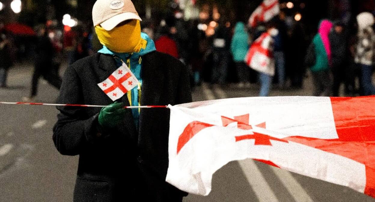 Проспект Руставели перекрыт протестующими. Фото: Keto Mikadze / Publika