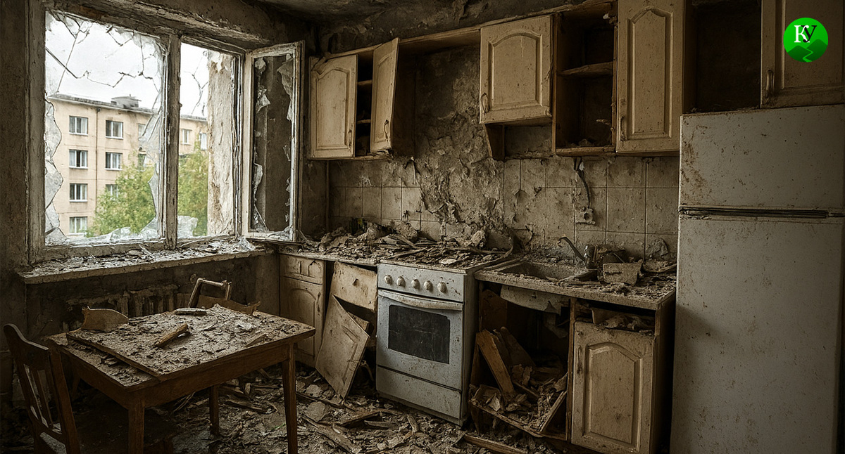 Последствия взрыва газа. Иллюстрация создана «Кавказским узлом» с помощью ИИ в программе Copilot