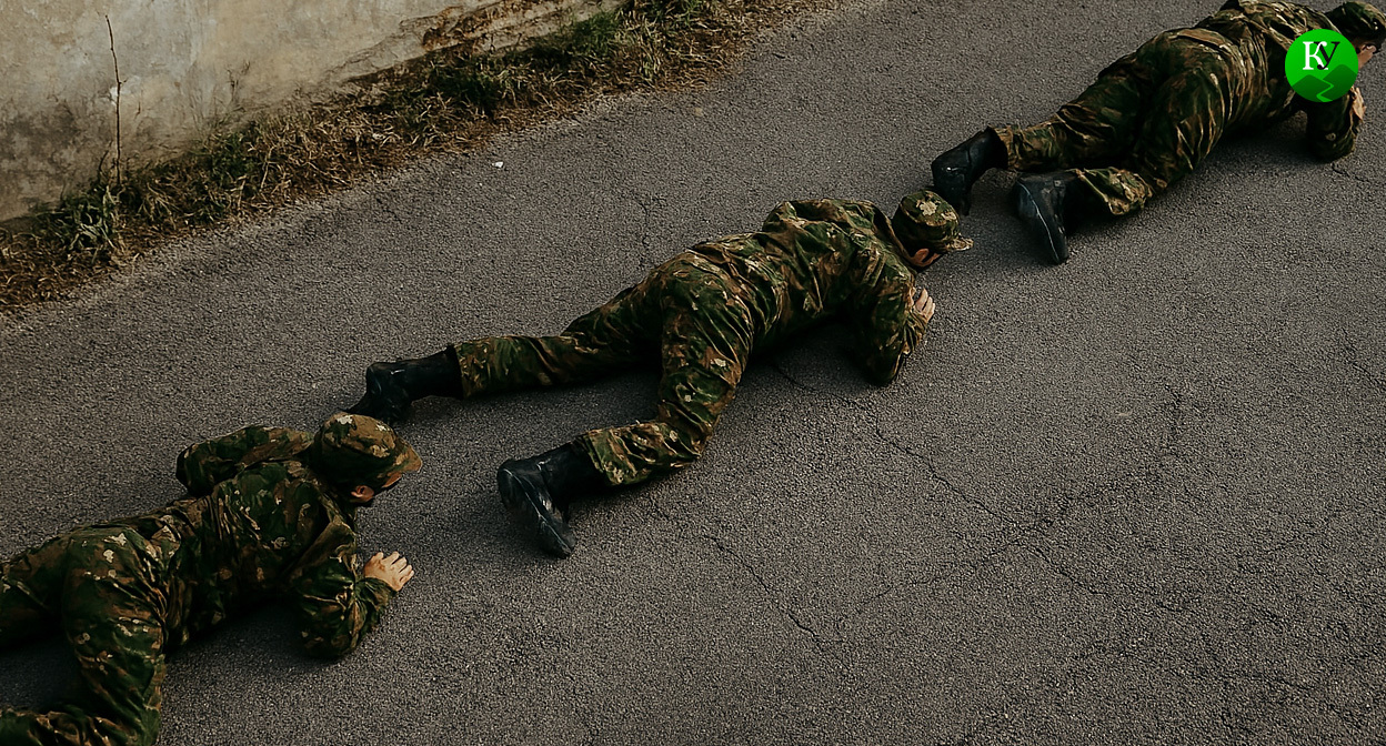 Военные на СВО. Иллюстрация создана «Кавказским узлом» с помощью ИИ в программе Copilot
