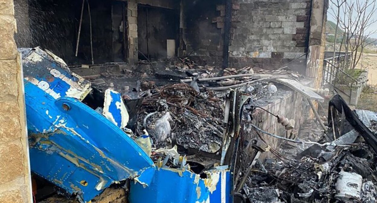 Авиакатастрофа в Дагестане. 7 ноября 2025 г. Фото: Главное управление МЧС РФ