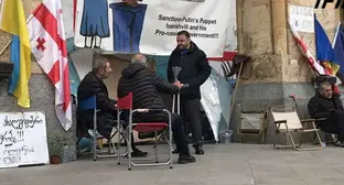 Участники голодовки у парламента Грузии. Ноябрь 2025 г. Фото: IPN