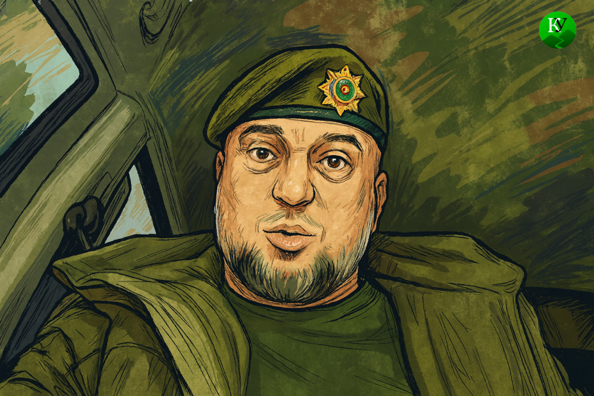 Апти Алаудинов. Иллюстрация создана "Кавказским узлом" с помощью ИИ