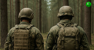 Военнослужащие. Иллюстрация "Кавказского узла" созданная при помощи ИИ в программе Copilot