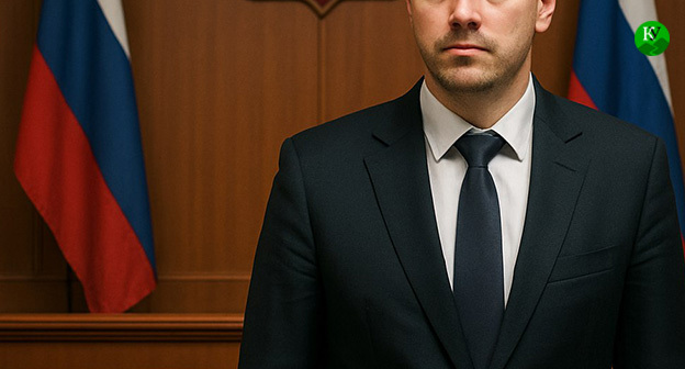 Мужчина в зале суда. Иллюстрация "Кавказского узла" созданная при помощи ИИ в программе Copilot