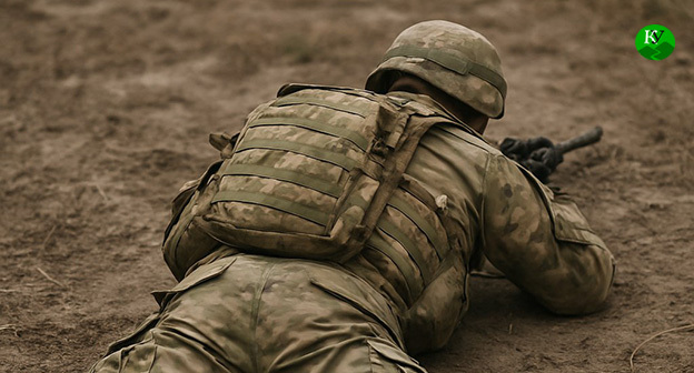 Военнослужащий. Иллюстрация "Кавказского узла" созданная ИИ при помощи программы Copilot