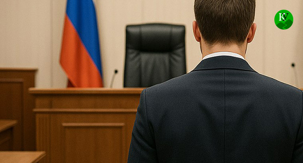 Мужчина в зале суда. Иллюстрация "Кавказского узла" созданная при помощи ИИ в программе Copilot 