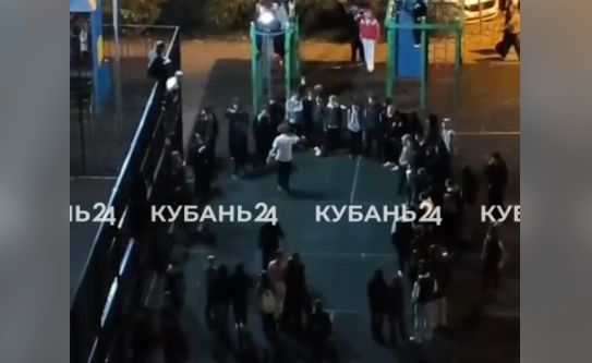 "Бойцовский клуб" в Краснодаре. Стоп-кадр видео "Кубань 24" https://t.me/kuban24/117059