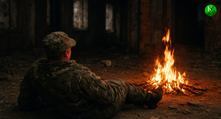 Военный на СВО. Иллюстрация создана «Кавказским узлом» с помощью ИИ в программе Copilot