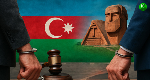 Суд над карабахскими лидерами. Иллюстрация создана «Кавказским узлом» с помощью ИИ в программе Copilot Суд над карабахскими лидерами. Иллюстрация создана «Кавказским узлом» с помощью ИИ в программе Copilot