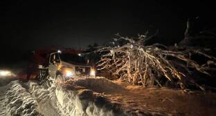 Спецтехника для восстановления энергоснабжения. Фото: Мурат Кумпилов / Telegram