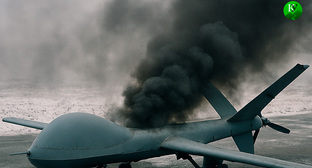 Подбитый БПЛА. Иллюстрация создана «Кавказским узлом» с помощью ИИ в программе Copilot